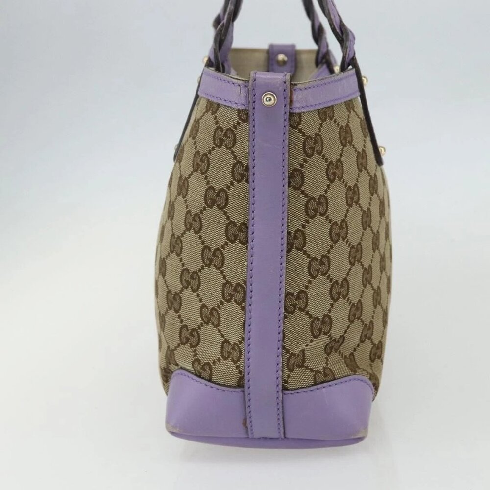 GUCCI GG Canvas Tote Bag Beige Gold 269878 Auth ka541 - Picture 6 of 16